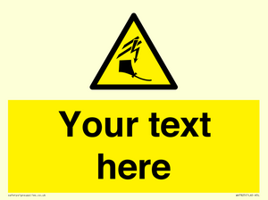 Custom warning kite flying near powerlines